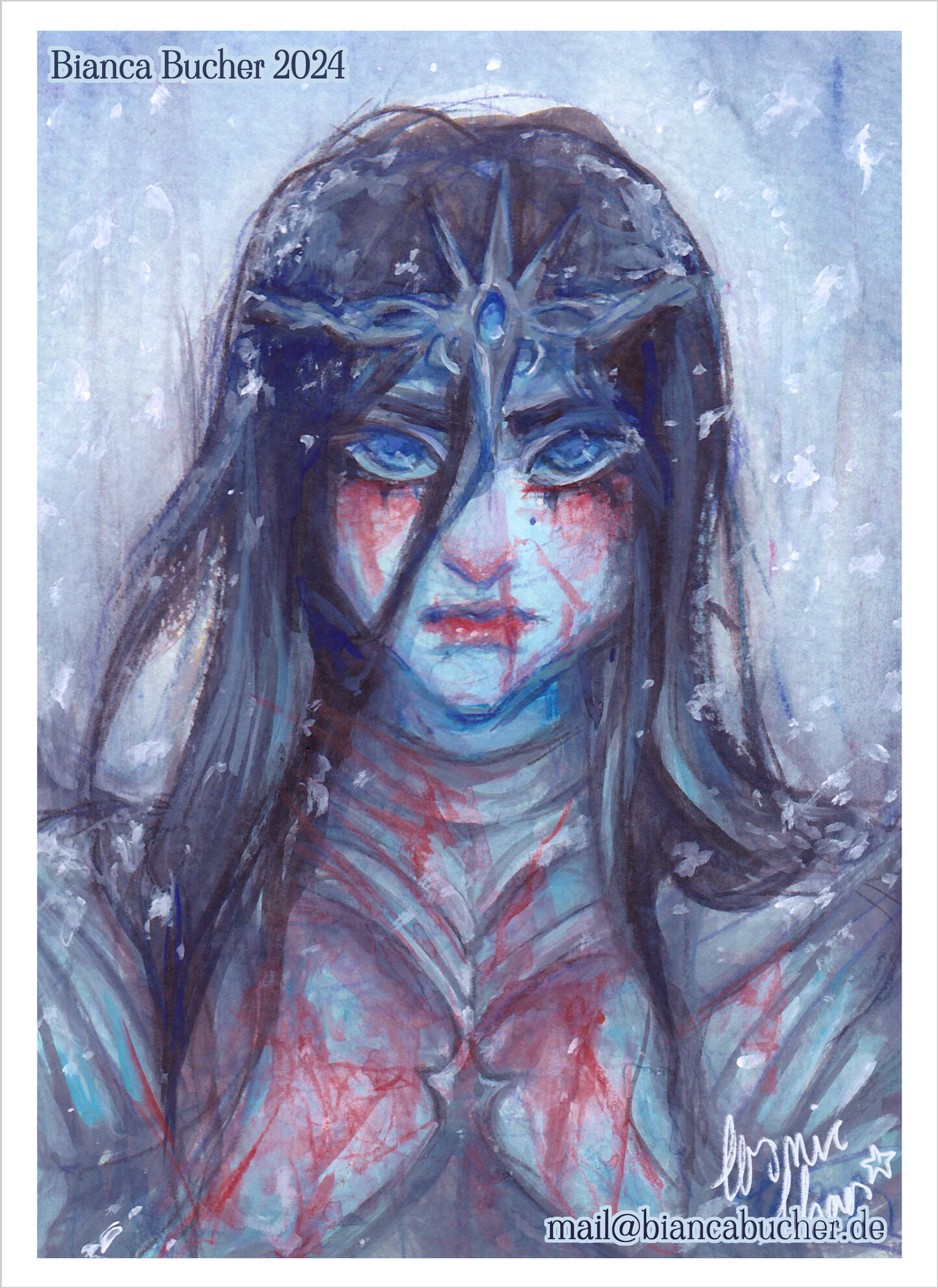 "The Dead Cold" - Guache painting 2024