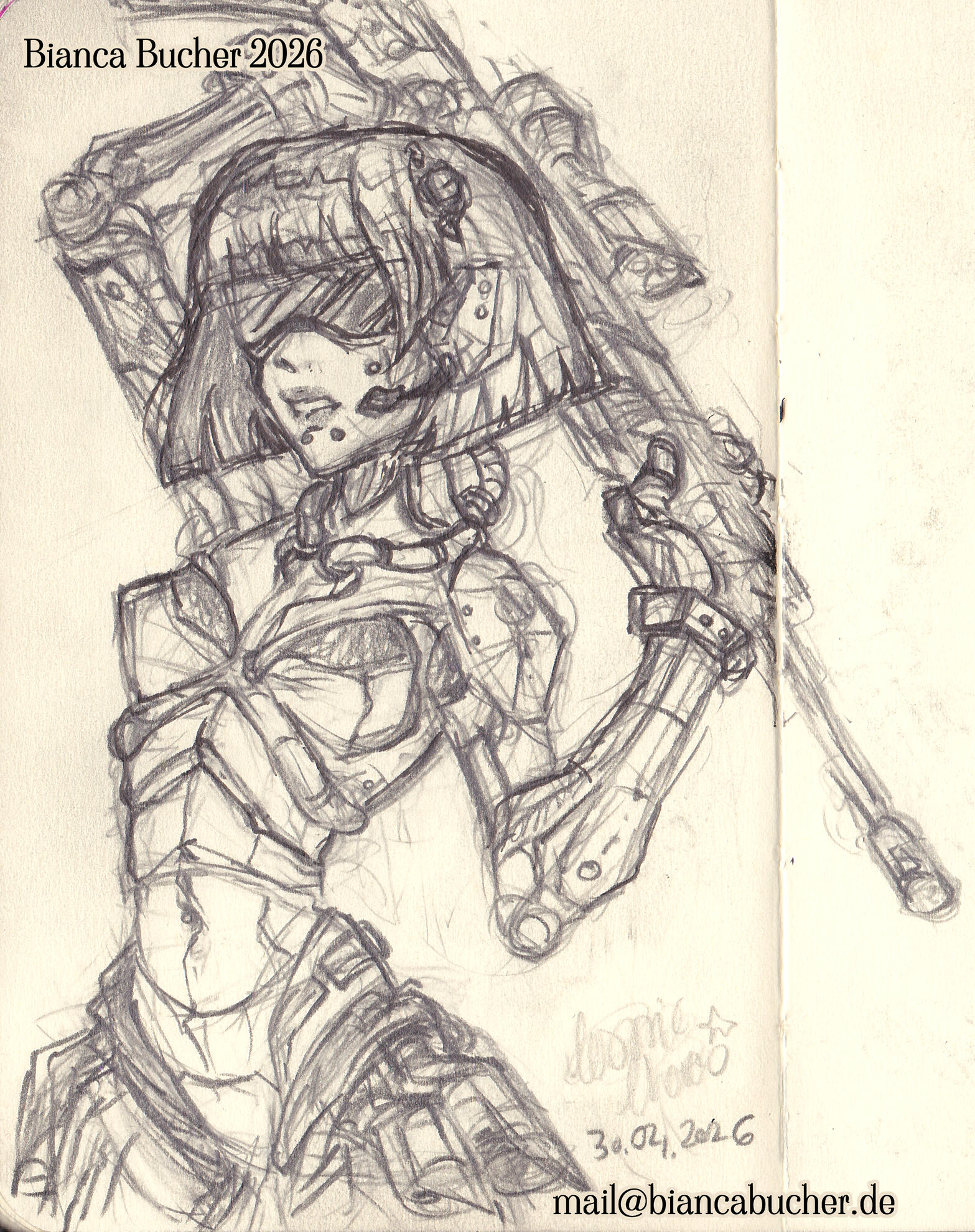"Cyborg" - Sketchbook Page 2026