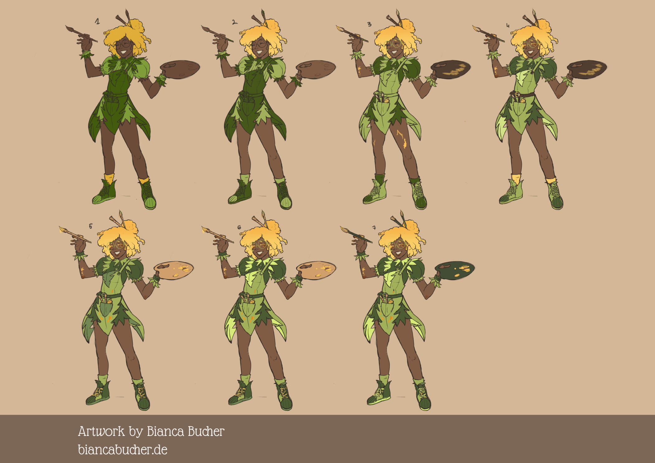 Explorations with the same colour scheme.